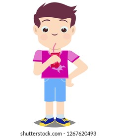 
cartoon characters of boys with funny expressions, in vector illustration eps.10