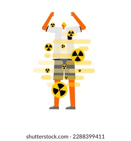 Cartoon characters designed for radioactive contamination.