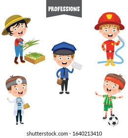 Cartoon Characters Of Different Professions