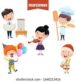 Cartoon Characters Of Different Professions