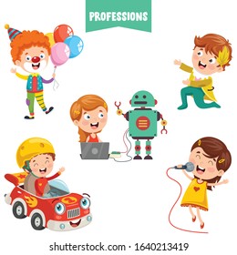 Cartoon Characters Of Different Professions