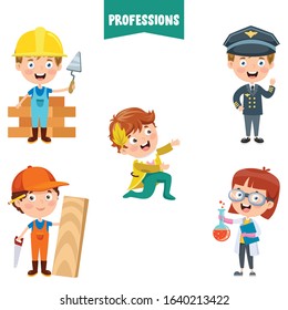 Cartoon Characters Of Different Professions