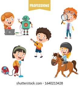 Cartoon Characters Of Different Professions