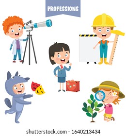 Cartoon Characters Of Different Professions