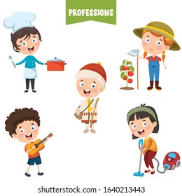 Cartoon Characters Of Different Professions