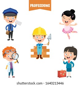 Cartoon Characters Of Different Professions