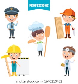 Cartoon Characters Of Different Professions