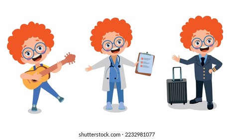 Cartoon Characters Of Different Professions
