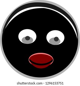 Cartoon characters, geometry, triangles, circles and face shapes, black humor and persistent, using vector illustrations