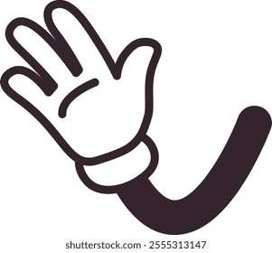 Cartoon Character's Hand Vector Illustration