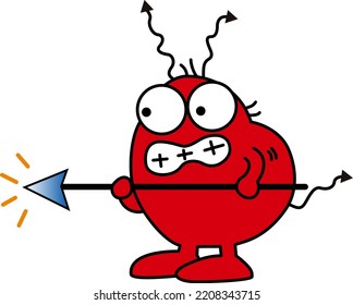 Personajes de dibujos animados de bacterias nocivas