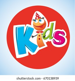 cartoon characters kids vector logo