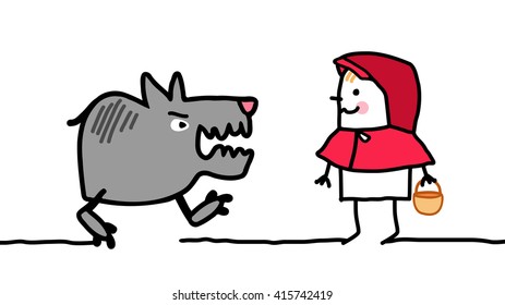 personajes de dibujos animados - pequeña capucha roja