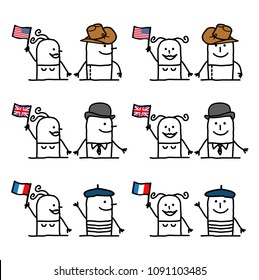 Cartoon Characters Set 1 - Countries and Tradition