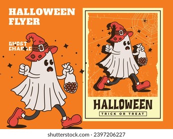 Cartoon Characters Of Various Cute Halloween Elements With A Retro And Handwritten Style, Suitable For Your Posters And Stickers.