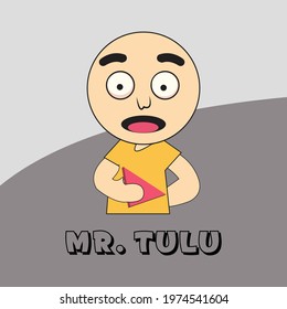 Cartoon characters vector illustration set. Education items 3D cartoon mascots elements. Mr Tulu