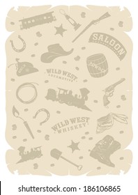 Cartoon characters of the Wild West, vector