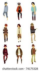 cartoon charming young man icon