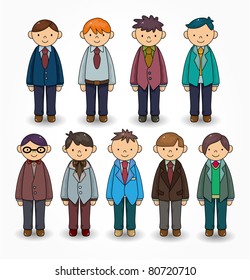 cartoon charming young man icon