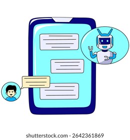 Cartoon Chatbot App on Smartphone