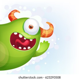 Cartoon Cheerful Monster