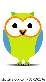 Cartoon cheerful owls.