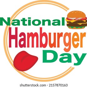 Cartoon Cheese Big Burger Icon And Sticker. Burger With Lettuce, Tomato, Cheese And Hamburg Steak. National Hamburger Day Vector, Illustration, EPS10