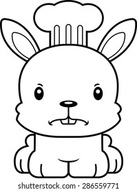 A cartoon chef bunny looking angry.