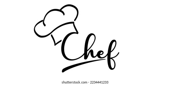 Cartoon chef cap symbol. Chef hat or cap. Kitchen cook or cooking hat. Vector menu logo or icon. School, work cuisine bakery. Baker symbol. Chef cap
