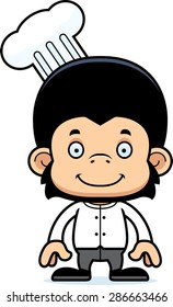 A cartoon chef chimpanzee smiling.