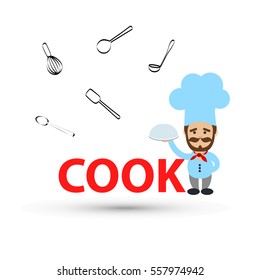 Cartoon Chef. Cook vector