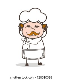 Cartoon Chef Frustrated Face Expression
