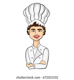 cartoon chef hat. character design vector illustration.