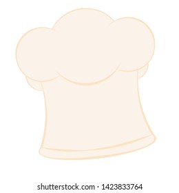 Cartoon chef hat, cook's cap design on white background.