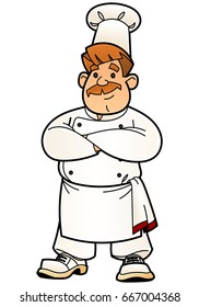 Cartoon chef. From a large set of similar images.