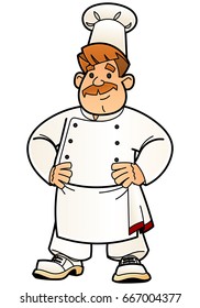 Cartoon chef. From a large set of similar images.