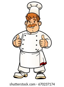 Cartoon chef. From a large set of similar images.