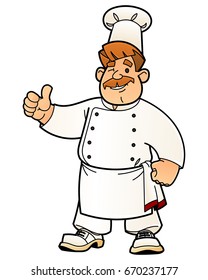 Cartoon chef. From a large set of similar images.