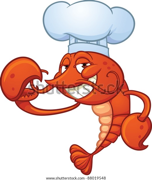 Cartoon Chef Lobster Vector Illustration Simple Stock Vector (Royalty ...