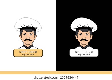 Cartoon Chef Logo Illustration home catering service logo