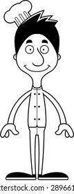 A cartoon chef man smiling.