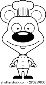 A cartoon chef mouse smiling.