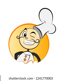 cartoon chef portrait illustration