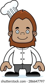 A cartoon chef sasquatch smiling.