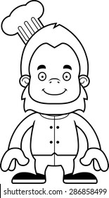 A cartoon chef sasquatch smiling.