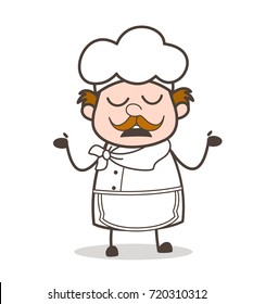 Cartoon Chef Showing Empty Hands Vector Concept