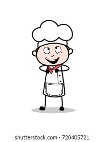 Cartoon Chef Smiling in Excitement Vector Illustration