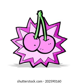 símbolo de cerezas de dibujos animados