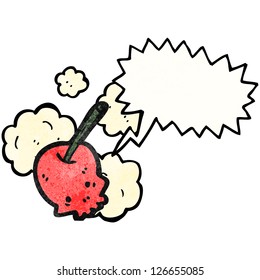 cartoon cherry skull