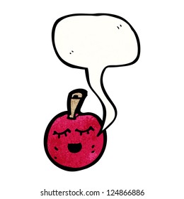 cartoon cherry with speech bubble